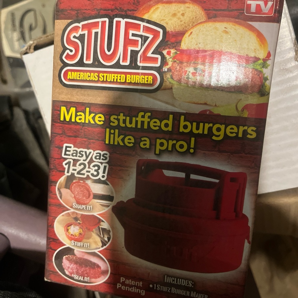 New STUFZ Burger Stuffer Hamburger Patty Press As Seen On TV